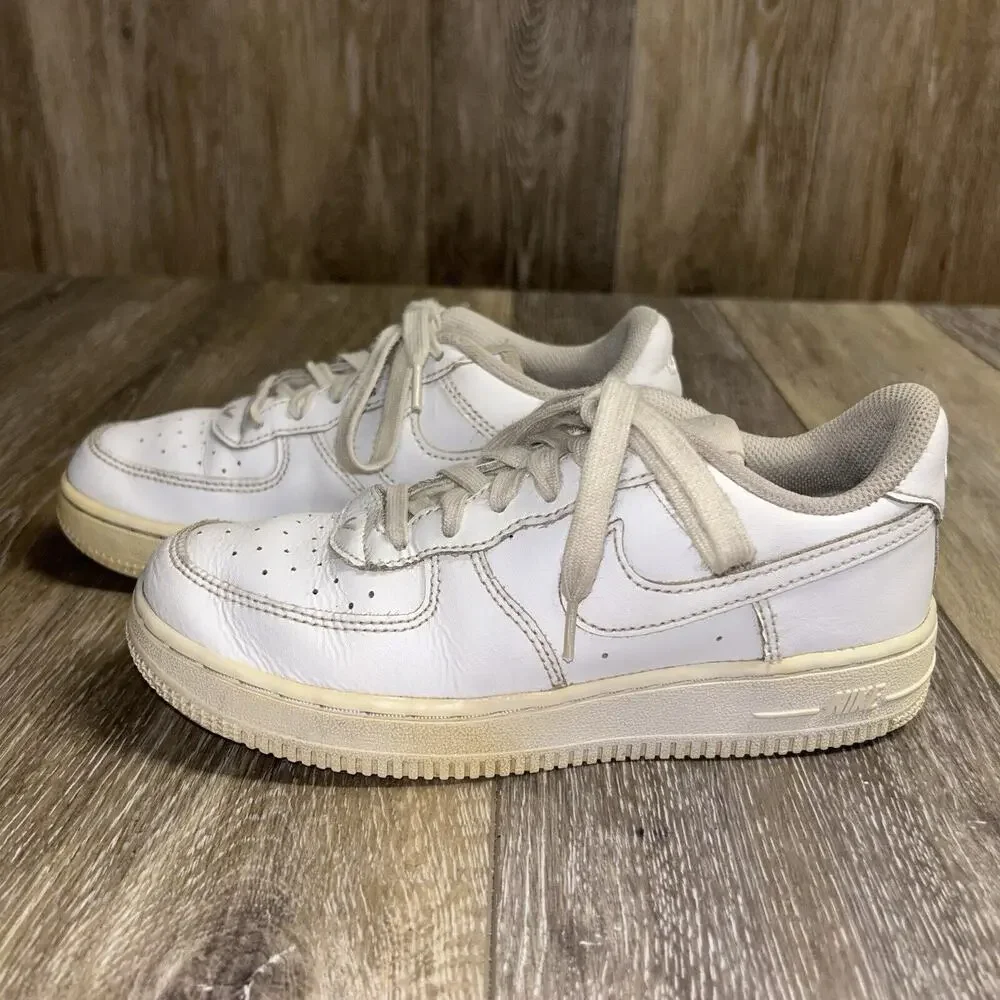 Nike Air Force 1 Low Triple White AF1 314193-117 Youth US Size 2Y Sneaker Shoes